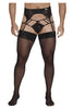 CandyMan 99550X Lace Garter-Jockstrap Outfit Color Black