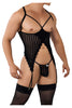 CandyMan 99654X Mesh Two Piece Set Color Black