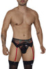 CandyMan 99688X Garter Thongs Two Piece Set Color Black