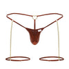 CandyMan 99827 Chain-Garter Thongs Color Red