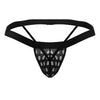 CandyMan 99856 Polka Mesh Thongs Color Black