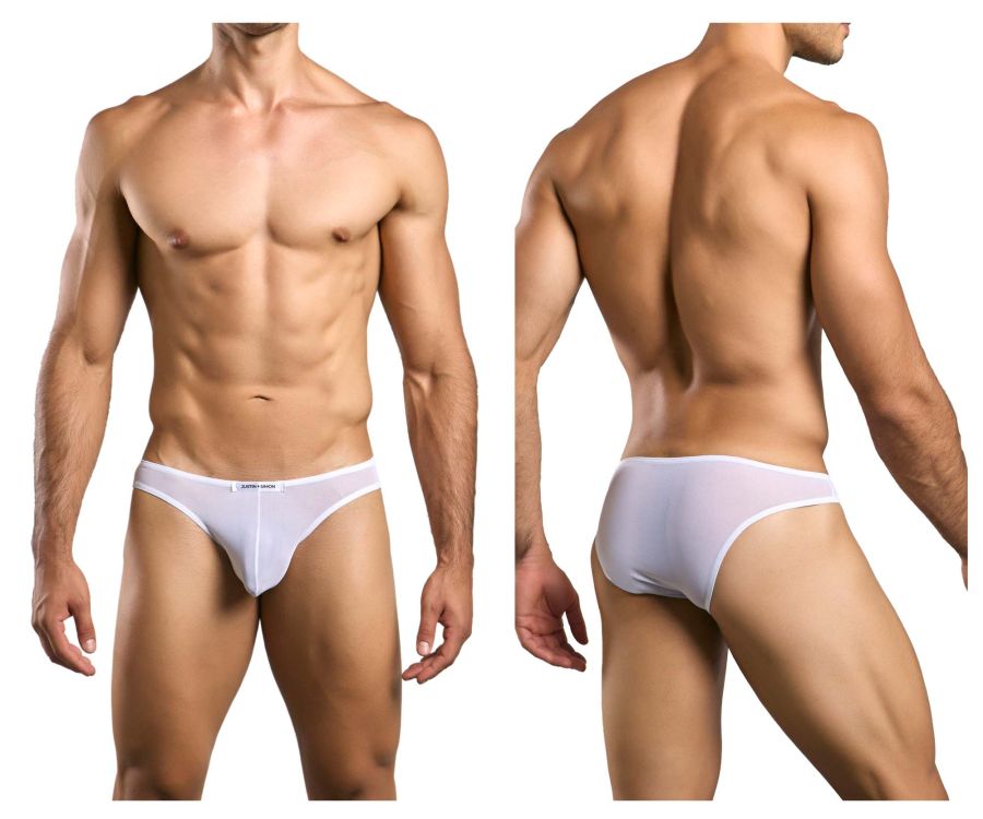 JUSTIN+SIMON XSJ01 Classic Bikini Color White Mesh