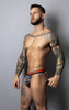 Male Power 349-299 Soo Cumfy Jock Color Navy-Orange