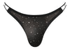 Male Power 407-288 Show Stopper Thong Color Silver Mesh Dot