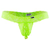 CandyMan 99315X Peek a Boo Lace Thongs Color Hot Green