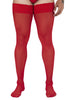 CandyMan 99533 Mesh Thigh Highs Color Red