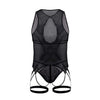 CandyMan 99650 Mesh Bodysuit Color Black