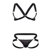 CandyMan 99731 Harness-Bra Two Piece Set Color Black