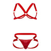 CandyMan 99731 Harness-Bra Two Piece Set Color Red