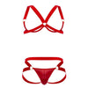 CandyMan 99731 Harness-Bra Two Piece Set Color Red