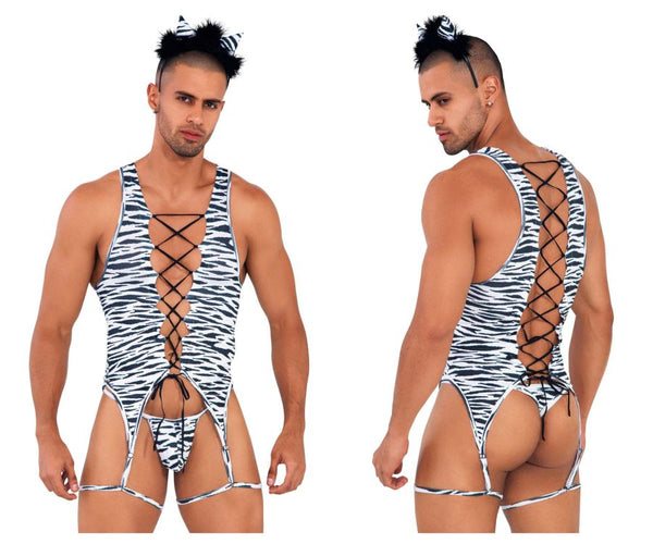 CandyMan 99734 Safari Bodysuit Color Zebra Print