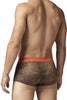 Papi UMPA050 Fashion Microflex Brazilian Trunks Color Orange Pixel Print