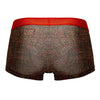 Papi UMPA050 Fashion Microflex Brazilian Trunks Color Orange Pixel Print