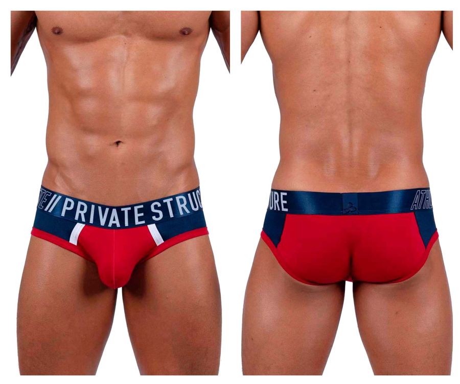 Private Structure BAUT4388 Athlete Mini Briefs Color Red Falcon