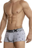 Xtremen 51437C Cycling Print Boxer Briefs Color Light Gray