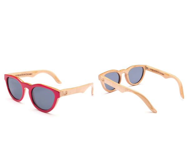 Alice Shoal 1011 Providencia Maple Wood Sunglasses Polarized Lenses Color Black