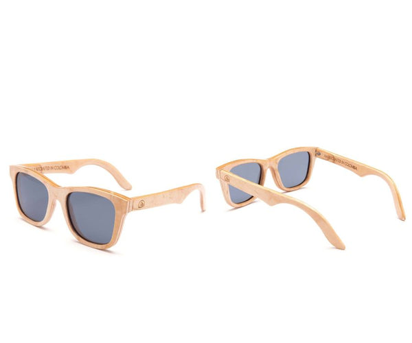 Alice Shoal 1016 Maracaibo Maple Wood Sunglasses Polarized Lenses Color Black
