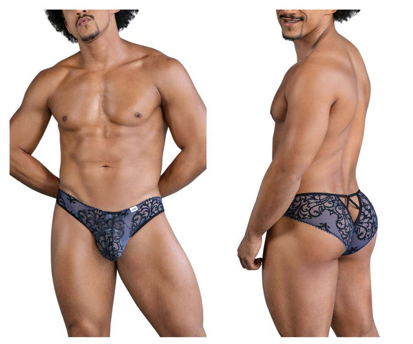 CandyMan 99830 Lace Briefs Color Black-Navy