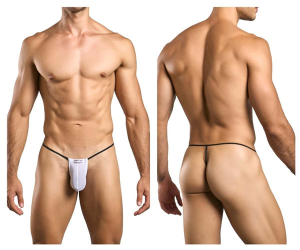 JUSTIN+SIMON XSJ02 Classic G-String Color White Mesh