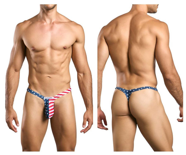 JUSTIN+SIMON XSJBU02 Bulge Thongs Color USA Flag