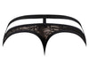 Male Power 446-289 Lucifer Cut Out Strappy Thong Color Black