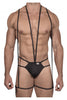 CandyMan 99470 Bodysuit Thongs Color Black