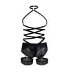 CandyMan 99483 Lace Garter Bodysuit Color Black