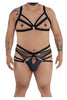 CandyMan 99546X Harness-Thongs Outfit Color Black