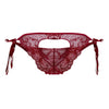 CandyMan 99579 Lace Heart Bikini Color Burgundy