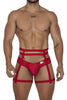 CandyMan 99677 Garter Thongs Two Piece Set Color Red