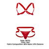 CandyMan 99731 Harness-Bra Two Piece Set Color Red