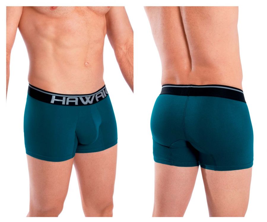 HAWAI 4986 Solid Athletic Trunks Color Petrol