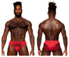 Male Power 492-280 Sassy Lace Bikini Solid Pouch Color Red