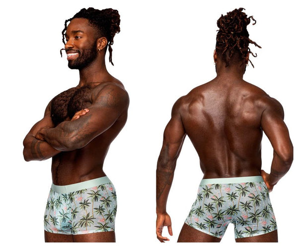 Male Power SMS-011 Sheer Prints Seamless Short Color Flamingo