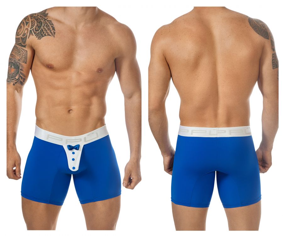 PPU 1325 Tuxedo Boxer Briefs Color Blue