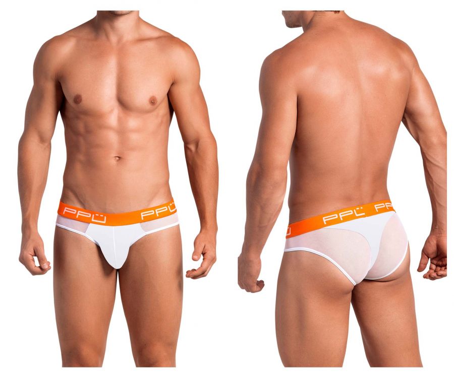 PPU 2113 Mesh Bikini Thongs Color White