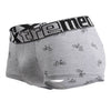 Xtremen 51437C Cycling Print Boxer Briefs Color Light Gray